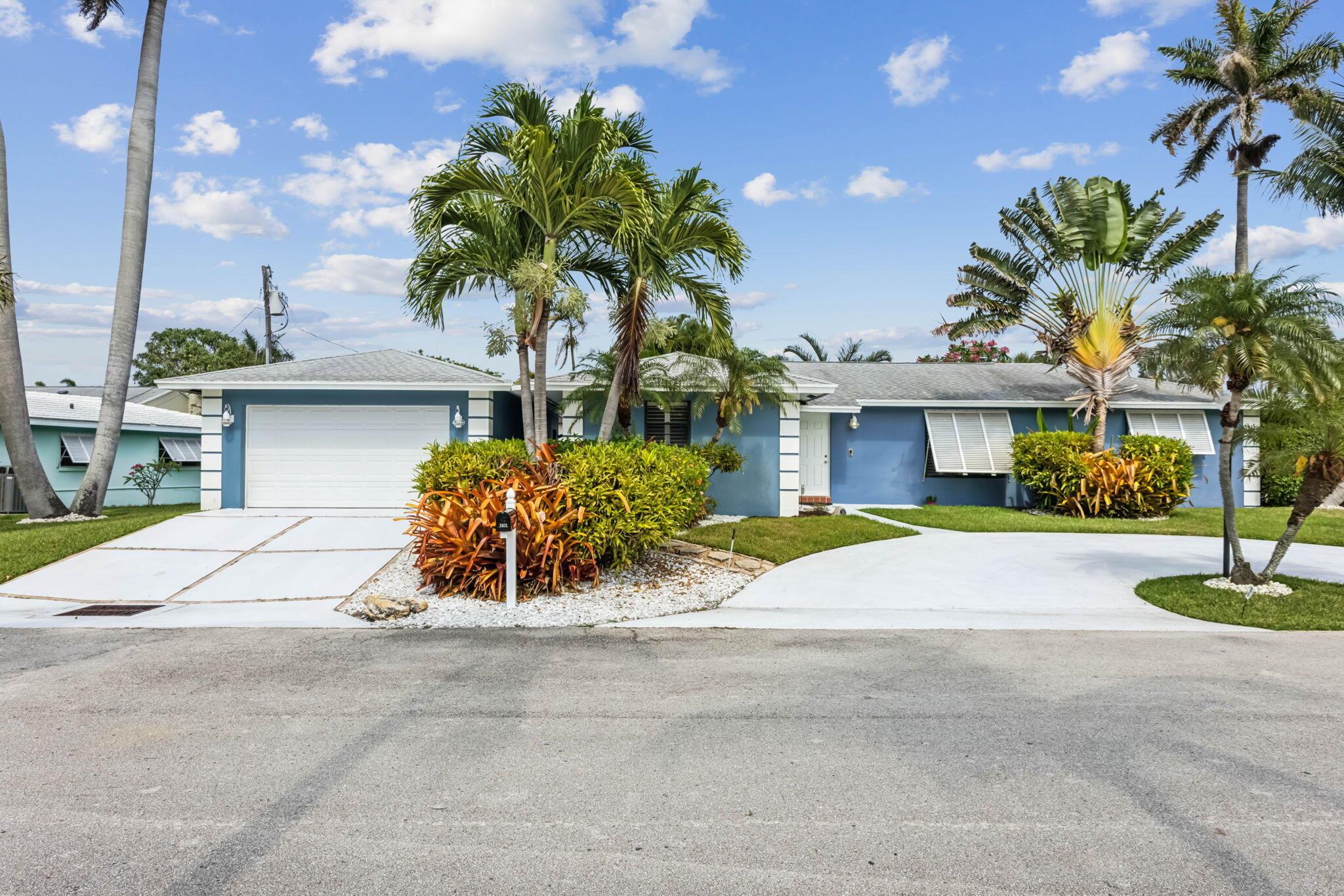 Available June 1st. Welcome home to your little slice of paradise. This coastal home has great curb appeal and can be offered fully furnished. Coastal neighborhood atmosphere, and a block to the intracoastal waterway, ensure refreshing ocean breezes year-round. Convenience is key in this prime location, as residents are just over a mile away from the pristine beaches of Delray Beach and a short golf cart ride from the vibrant attractions of both Atlantic Avenue and Ocean Avenue -Boynton Beach. The home has been freshly painted, tile and carpet professionally cleaned. Large dogs allowed. Trucks ok, no HOA