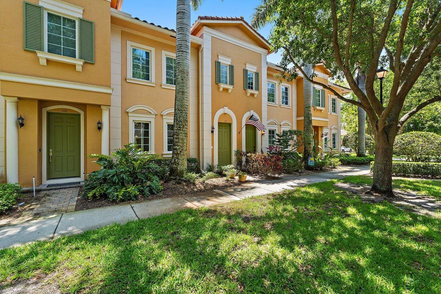 Located in the highly desirable Canterbury Place community in Abacoa, this renovated 3-bed, 2.5-bath townhome offers over 1,700 living square feet with stylish upgrades throughout. The updated floor plan features a remodeled kitchen with new cabinetry, countertops, abundant storage, and newer appliances, plus a beautifully updated powder room. Upstairs, luxury vinyl flooring runs throughout the second level, which includes a spacious primary suite with walk-in closet and renovated bath, two guest bedrooms, an updated guest bath, and a convenient laundry area with newer washer and dryer. Enjoy a private courtyard patio ideal for outdoor entertaining and access to a detached 2-car garage. Canterbury Place offers convenient access to top-rated schools, dining, shopping, highways, and beaches!