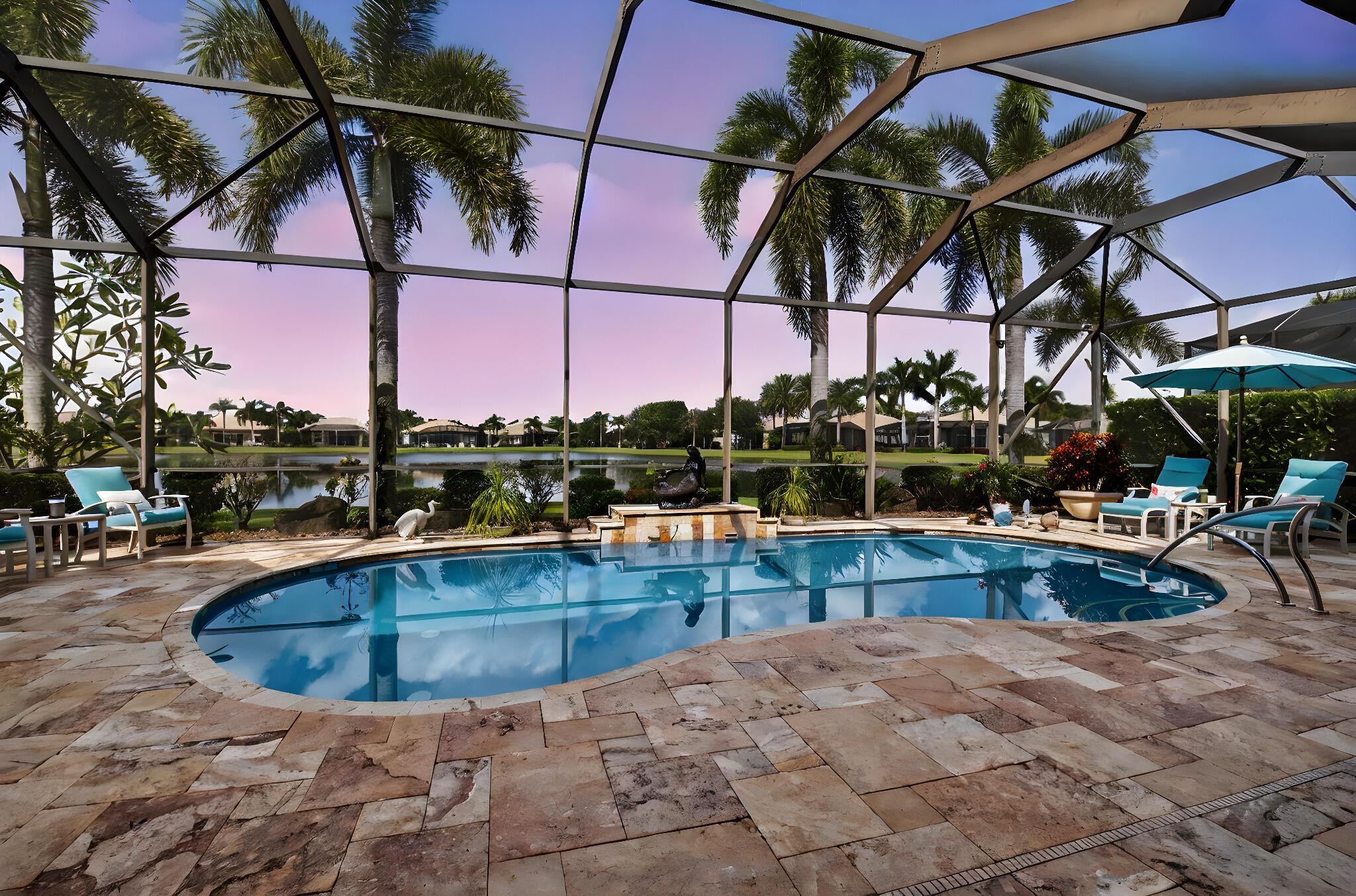 *YOUR SEARCH HAS ENDED* *ASSUMABLE VA LOAN @2.75%*WHY WAIT 1 YEAR FOR YOUR DREAM HOME TO BE BUILT? THIS SPECTACULAR CONTEMPORARY 3 BEDROOM 2.5 BATH PANORAMIC LAKEFRONT POOL HOME IS IN PRISTINE CONDITION. THIS HIGHLY UPGRADED  DESIRABLE PAMPLONA MODEL IS SITED ON AN OVERSIZED LAKEFRONT LOT W/HEATED FREEFORM POOL. GOURMET KITCHEN WITH FURNITURE GRADE CABINETRY, MATTE NEOLITH COUNTERS AND STAINLESS STEEL APPLIANCES, ALL BATHS ARE HIGHLY UPGRADED AND FLOORS FEATURE NEUTRAL TILE ON THE DIAGONAL. JUST MINUTES FROM THE BEST SHOPPING, DINING AND ENTERTAINMENT, W/ACCESS TO I-95 AND THE FLORIDA TPKE, FOR EASY COMMUTE TO THE BUSINESS CENTERS OF WEST PALM BEACH, BROWARD, AND MIAMI/DADE. ALL INFO, SQ. FOOTAGE AND MEASUREMENTS DEEMED RELIABLE, BUT NOT GUARANTEED BY SELLER, BROKER OR AGENT. A MUST SEE!