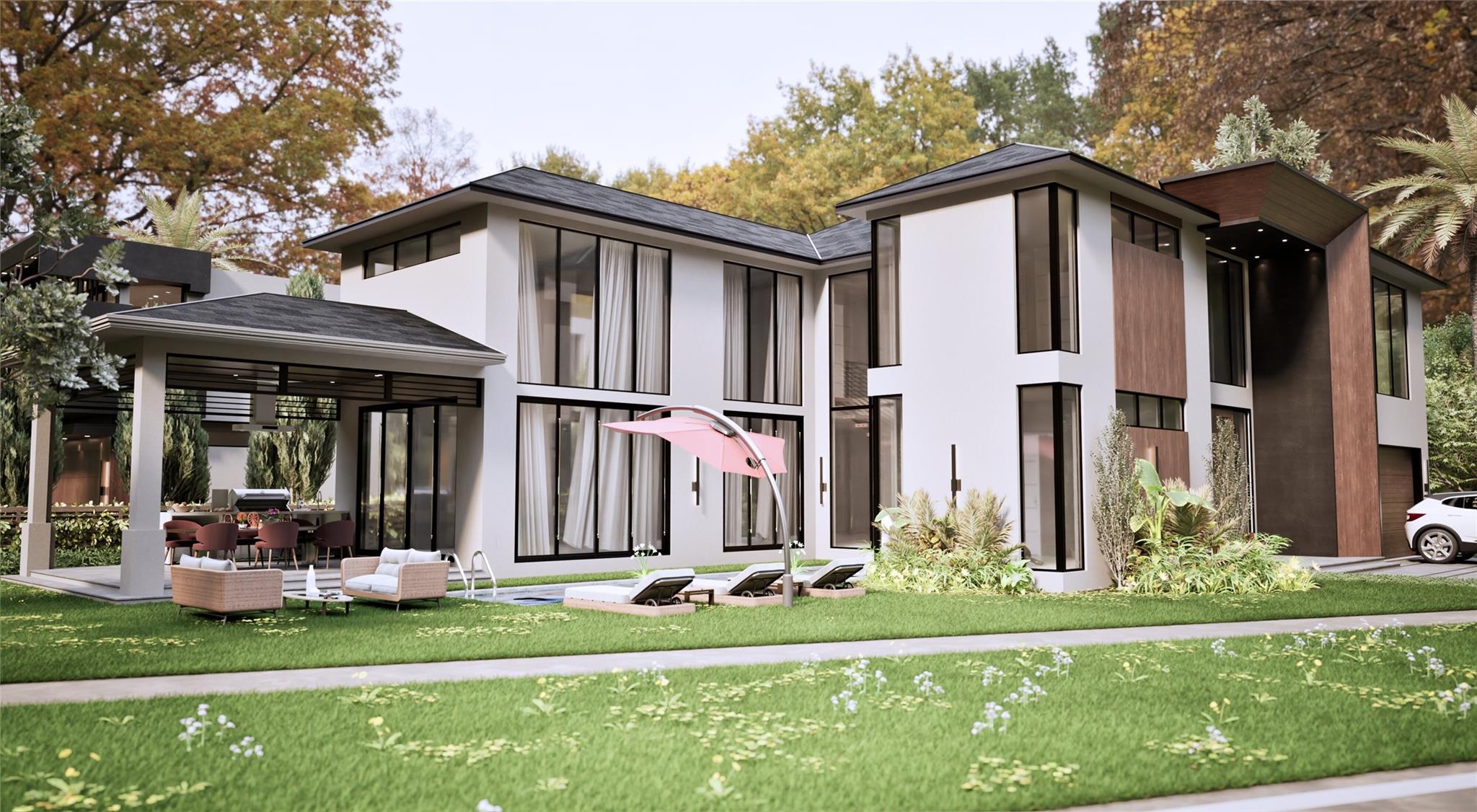 Modern Masterpiece in Rio Vista by Local Award-Winning Design Builder Cabot Edewaard is now under construction!
Offering 5 bedrooms, 5.5 baths, and over 3,700 square feet of sleek, contemporary living. Situated on a coveted corner lot in the prestigious Rio Vista neighborhood, this residence blends architectural elegance with cutting-edge design.
Soaring ceilings, expansive glass, and curated finishes create a light-filled sanctuary, while the open-concept layout flows seamlessly to a private outdoor oasis featuring a salt-filtered pool, summer kitchen, and lush tropical landscaping.
Anticipated Completion for Winter 2026.