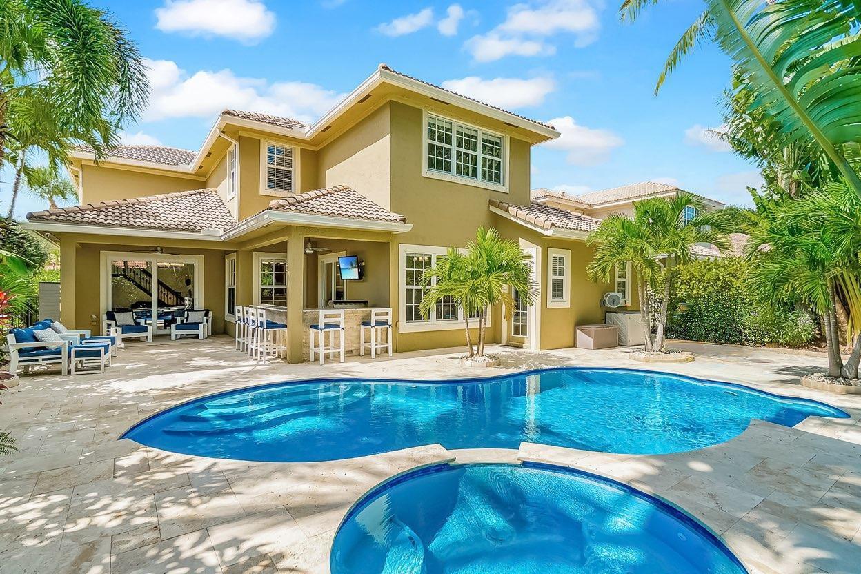 Exquisitely renovated 4-bedroom plus office CBS residence nestled in the heart of Paseos--one of Jupiter's most sought-after communities, prized for its exceptional location, lifestyle amenities, and enduring value.Step inside to discover a beautifully reimagined interior featuring a brand new custom kitchen, rich wood flooring, and striking marble throughout the first level. Crown molding accents every room with sophistication, while impact-rated windows provide peace of mind. The expansive primary suite includes a private lounge retreat, ideal for unwinding in comfort.Outdoors, a private pool and spa oasis awaits--designed for effortless relaxation and memorable gatherings. Recent upgrades include a high-efficiency hybrid water heater that cools the garage, newer HVAC systems