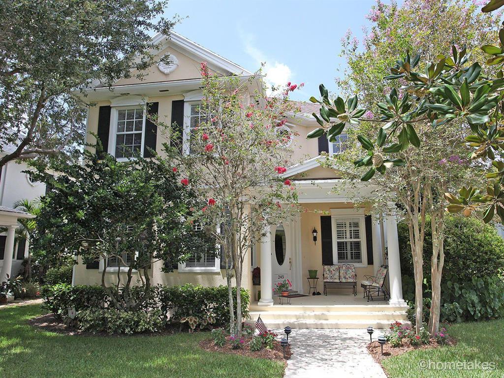 Beautiful & exceptionally clean 3 bedroom/2.5 bath plus study and bonus room in desirable Island at Abacoa. Open floor plan. Upgraded and remodeled kitchen with high-end cabinets, stainless steel appliances and granite counter tops. Porcelain tile throughout first floor with wood in downstairs study and stairway/hall. Added bonus room connects home with garage. All bedrooms located upstairs. Crown molding throughout. The Island is surrounded by the Abacoa golf course and lakes. Expansive green-way outside front door. Long alley view in rear.