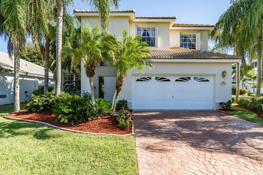 This gorgeous two story home shows like a model, and is in move in ready condition.  A beautifully landscaped yard and stamped concrete driveway will greet you, and the minute you step through the front door you will see the bright and openness that continues throughout the house.  The kitchen boasts granite countertops, new Samsung appliances, a breakfast nook, snack counter, and a generous sized pantry.  One bedroom and one full bathroom is located on the first floor of the home and could be used as an office, or private guest room, etc...  The 2nd story master suite has a tray ceiling, large ensuite with double sinks and whirlpool tub, PLUS an AMAZING walk in closet with custom built in shelving.  Schedule your appointment to see this one before it's gone!