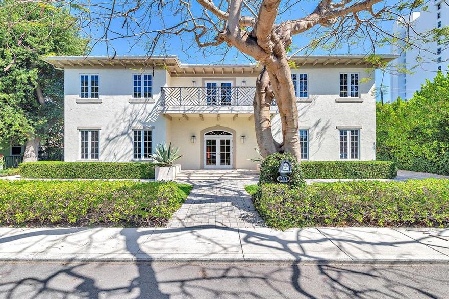 Built in 2008, this luxurious and extremely large home features 4,674 sq. ft of living space and 5,846 total sq ft under roof. Boasting 5 bedrooms and 5.5 bathrooms, multiple media rooms, including a 3rd floor office or playroom, this home is perfect for any family dynamic. CBS construction with full impact rated windows and doors, an elevator, a gas fireplace, a 3-car garage, a 40' lap pool with spa and a ''smart lighting'' system throughout, this home is move-in-ready. Located in Historic West Palm Beach close to the Norton Museum of Art, downtown WPB, The Square, Flagler Drive bike path, shopping, dining and much more.