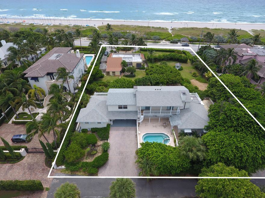 Magnificent Oceanfront Opportunity Awaits!!Around the corner from Atlantic Avenue, these rare ocean front parcels are sited on one of the most coveted locations in Delray Beach directly across from the ocean. Just under an acre, this prime property can be subdivided or for the discerning buyer a fabulous opportunity to build an estate home of their dreams with panoramic ocean views. Come visit and be inspired.Also includes parcels 316 N Ocean Blvd ID 12-43-46-16-A8-004-0010 and 1239 Laing street ID 12-43-46-16-A8-004-0030