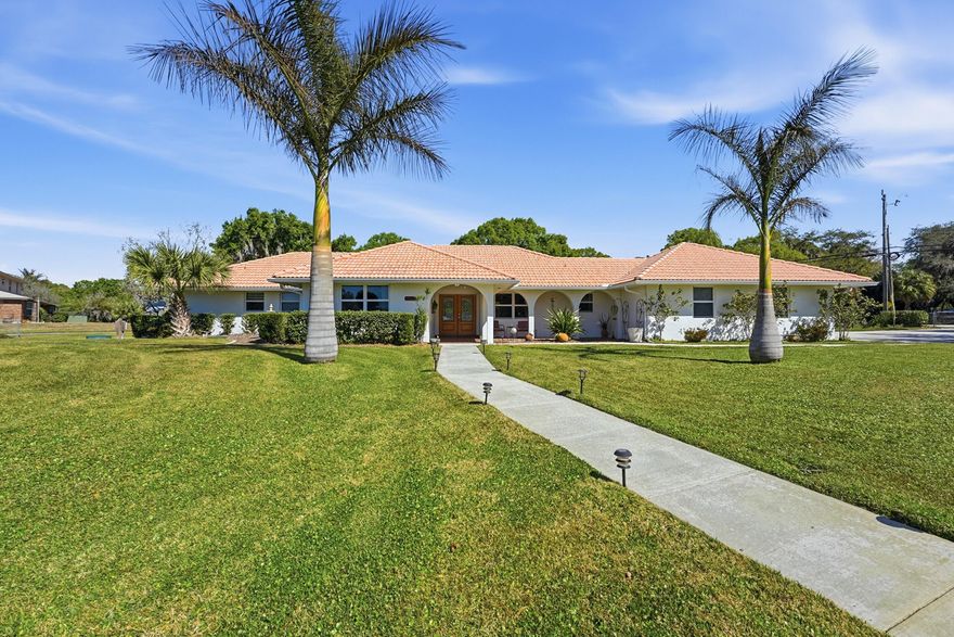 Located on a quiet cul-de-sac, this 3-bedroom, 3-bath home sits on a spacious .62-acre lot and offers extensive upgrades throughout. Key highlights include impact-rated doors and windows, an updated primary bathroom, removed popcorn ceilings, new baseboards, LED lighting, ceiling fans, and a tankless-style water heater for the bedroom baths. The true two-car garage features added lighting, cabinetry, attic access, and flexibility for future expansion.
Outdoor living shines with a covered patio (2025), new decking with LED lighting, a screened pool with upgraded pump, filter, plumbing, and high-efficiency electric heater, plus hurricane shutters for the updated French doors. Additional features include an approx. 84' paver driveway with RV parking, extra 50 amps for RV hook up, permitted storage shed, improved drainage, solar attic fan, Ring camera system, mature landscaping, and a recent Florida wind mitigation inspection. Call agent to schedule. PLEASE DO NOT DISTURB OWNERS.