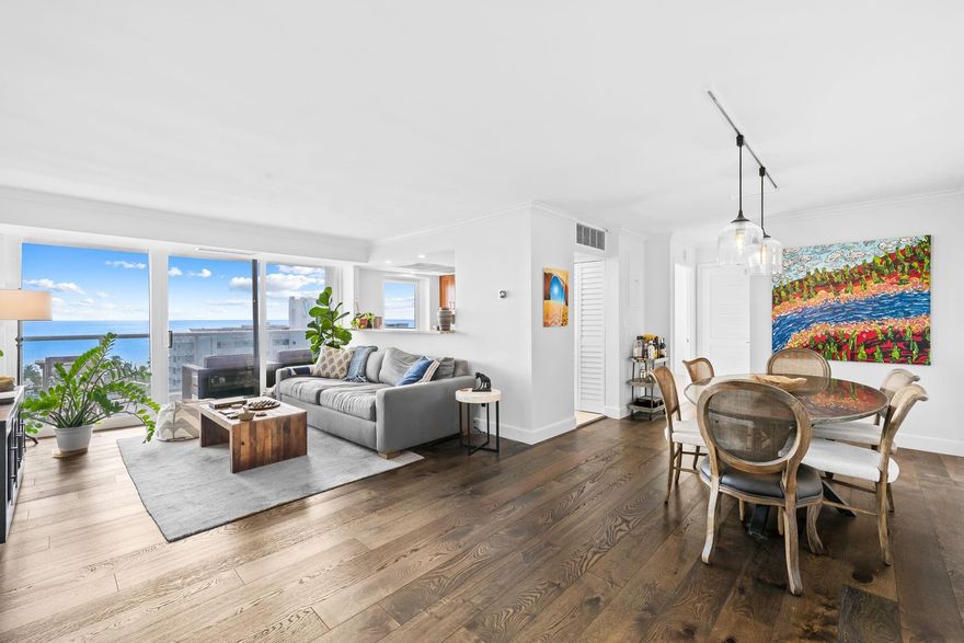 Experience coastal living at its finest in this fully updated 2-bedroom, 2-bathroom condo offering breathtaking ocean views from every room. Designed for comfort and style, this modern residence features spacious bedrooms, sleek bathrooms, automatic blinds in the primary bedroom and living area, a large walk-in closet, and the convenience of an in-unit washer & dryer. Step outside to your private balcony and take in the endless blue horizon, the perfect spot to unwind or entertain.  Ideally located just steps from the beach, vibrant restaurants, bars, Publix, and more. This is the ultimate South Florida lifestyle!