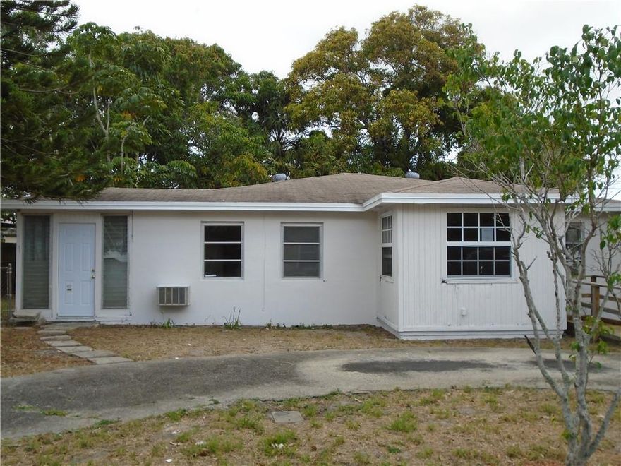 Unique Home in the Pine Crest neighborhood of east Pompano Beach. Located just north of Atlantic Blvd and a mile west of Federal Hwy. Single Family home that has been divided into two separate one-bedroom units. Each side has its own kitchen, bathroom and living area. There are also two electrical meters. Nice fenced backyard and a circular driveway. Centrally located near schools, shopping, restaurants and just less than two miles from the beach!! Also within walking distance to Pompano Beach High School & Pompano Beach Community Park and Baseball Complex. This is a Fannie Mae HomePath Property!