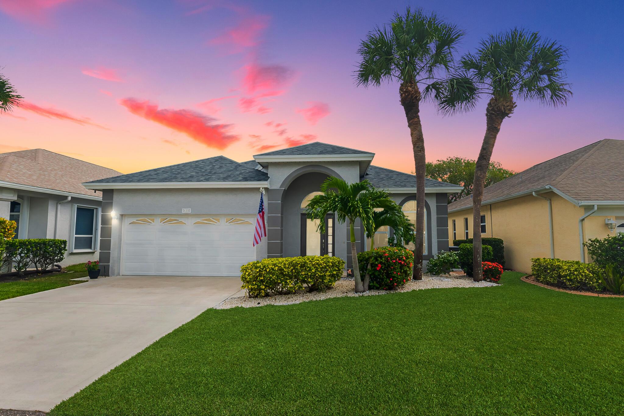 Kings Isle, Isle of Capri! Inviting open 2/2/2 with den layout features tile and laminate floors throughout, separate family, living, dining areas. Big kitchen has plenty of cabinets, stainless appliances, pantry. Spacious bedrooms plus flex room. Enjoy the cozy covered and screened lanai. Active 55+ gated community in the heart of St Lucie West with fantastic community clubhouse, pool, tennis, fitness center, clubs galore, more. HOA dues provide lawn care, cable, pest control, irrigation system maintenance. What are you waiting for? Newer A/C system and 2023 Roof!