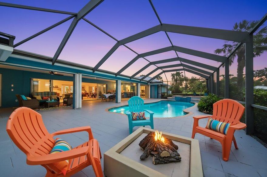 This 4BR/3BA CBS pool home sits on a private 1-acre cul-de-sac lot. Offering over 3,500 sq. ft., it features vaulted ceilings, crown molding, fireplace, & an expansive 2+ car garage. The NEW remodeled kitchen boasts granite counters, NEW appliances, and a large island for entertaining. Outdoor spaces include a screened pool, outdoor kitchen, & beautiful 3rd fairway lake views. Updates include a NEW roof, NEW interior/exterior paint, NEW LVT floors & carpet, TWO NEW A/Cs, TWO NEW water heaters, custom closet built-ins, projector & projector screen included & NEW voice-activated LED lighting. Evergreen offers 24hr manned guard gate, NO club membership required but offered for enjoyment OR play as you go! Located in the ''A'' Palm City school zone, this home is move-in ready & is only minutes to I95 & Tpke. Close to unspoiled beaches, world-class dining, & charming downtown Stuart, ideally located to take advantage of what Treasure Coast & Palm Beaches has to offer.