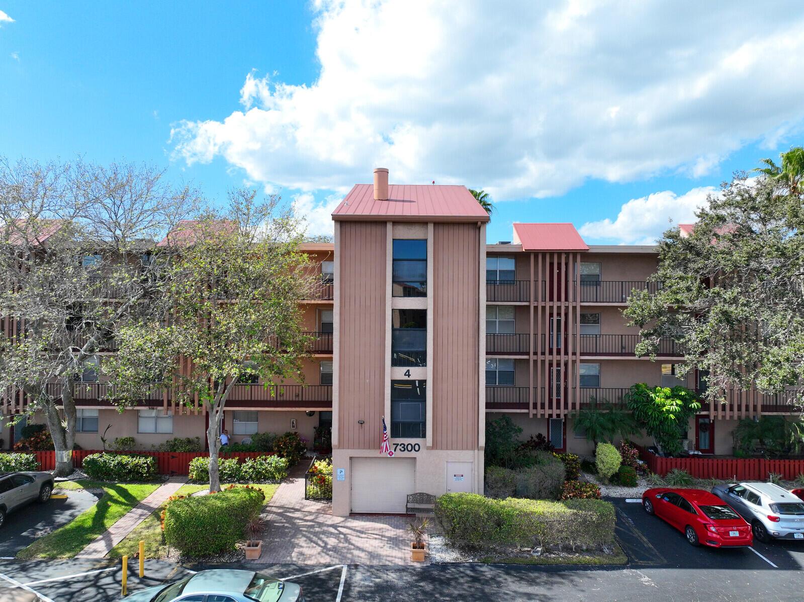Come see this charming and completely furnished, 2/2, spacious corner unit condo in Palm Lakes, a 55+ community. This home features a large screened in balcony with access from both living room and master bedroom. Conveniently located walking distance to Palm Lakes Plaza and a short drive to Coral Square Mall. The clubhouse is right outside the building and features many amenities. HOA includes cable and water. Building just passed 40 Year Inspection. All repairs have been completed and there are NO community assessments, as they have already been paid by the Seller. HOA Reserves are FULLY funded.