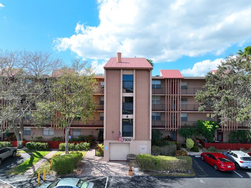 Come see this charming and completely furnished, 2/2, spacious corner unit condo in Palm Lakes, a 55+ community. This home features a large screened in balcony with access from both living room and master bedroom. Conveniently located walking distance to Palm Lakes Plaza and a short drive to Coral Square Mall. The clubhouse is right outside the building and features many amenities. HOA includes cable and water. Building just passed 40 Year Inspection. All repairs have been completed and there are NO community assessments, as they have already been paid by the Seller. HOA Reserves are FULLY funded.