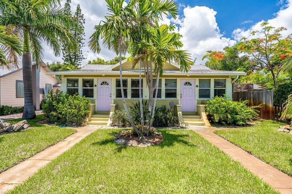 Cozy Lake Worth Duplex with Porch, Yard & Prime Location.Live just blocks from the beach and downtown in this charming Lake Worth Duplex that blends character with convenience. This 2-bedroom, 1-bath home features wood-look floors, high ceilings, and large windows that fill the space with natural light. A spacious living area connects to a separate dining room, and the oversized front porch offers a breezy spot to enjoy morning coffee or evening cocktails.The fully fenced backyard is perfect for pets, gardening, or weekend hangouts, and the location can't be beat, just minutes to the Intracoastal, Bryant Park, and vibrant downtown shops and restaurants. Quick access to I-95 makes commuting a breeze, while the laid-back neighborhood offers true South Florida charm.