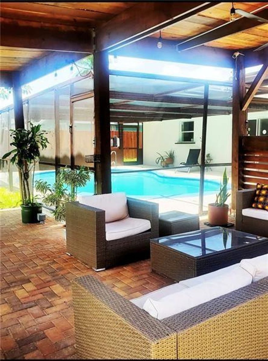 Welcome to Paradise. This beautiful waterfront home has an amazing backyard and pool on the canal. Close to everything; Beach, airport, downtown and the amazing Hard Rock Casino; Guitar Hotel. Handicap accessible. Perfect gateway to enjoy Florida's vibes. Home has been tastefully updated. Previously used as an Airbnb. Continue making an income or enjoy this as your private residence. Street is a cul-de-sac and this home is near the end.