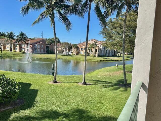 Special Offer - $100 Off First Months of Rent, FREE HOA application and 5 days for approval! Enjoy this beautiful 2-bedroom, 2-bath Waterview condo in the gated community of St. Andrew's at Boynton Beach, located in a top-rated school district directly across from Park Vista High School and Park. Split 2 bed / 2 bath layout on the 2nd floor New laminate flooring throughout. Modern kitchen with new stainless steel appliances & upgraded lighting. Sliding doors open to a covered balcony with relaxing fountain viewsFull-size washer & dryer in-unit. Pet-friendly community. Quick HOA approval, . Included are: water, sewage & basic cable, accordion shutters. Community Amenities: Resort style community with heated pool, Jacuzzi, Gym, Racqueted Ball, Picnic Area.