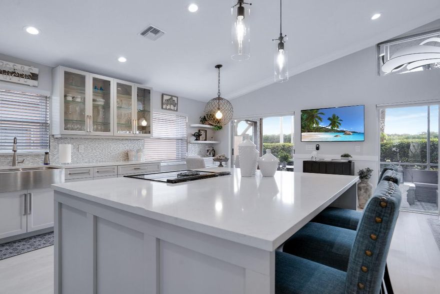 WHY WAIT MONTHS TO RENOVATE WHEN THIS ONE IS ALREADY DONE? Rare opportunity to own a truly MOVE IN READY 3/2 + 2 car garage located within the Ponte Vecchio community in Boynton Beach. Offering over $150k in thoughtfully curated upgrades, this home stands apart with exceptional craftsmanship where no detail was overlooked & no expense was spared. The open, light filled layout delivers a seamless flow ideal for entertaining & everyday living. High end kitchen with premium finishes & is complemented by laminate flooring throughout. Immaculately maintained & completely turnkey, & allows you to move right in & start enjoying the lifestyle immediately. Enjoy a gated, resort style 55+ community with outstanding amenities, just minutes from dining, shopping, highways & more. Furniture negotiable