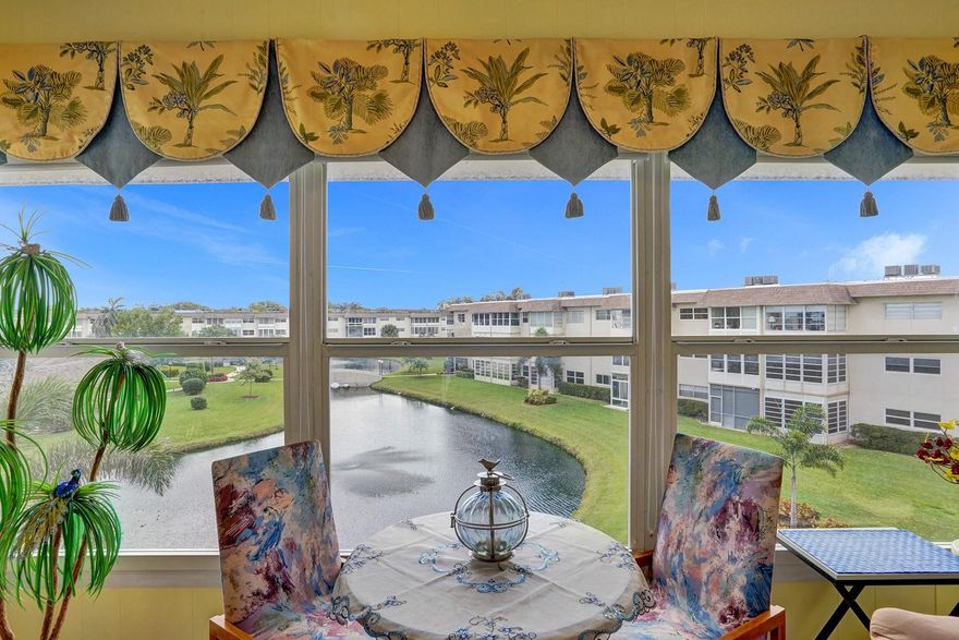 Nestled in 55+ Karissa Gardens, this top-floor 2 bed, 2 bath condo offers a stunning view of the fountain, lake, and clubhouse from your enclosed balcony. Ceramic tile flooring flows throughout, highlighting a pristine kitchen and immaculate bathrooms. Spacious bedrooms provide comfortable retreat and abundant natural light. Enjoy low-maintenance living with the security and amenities of a vibrant 55+ community. Key highlights include roof replaced in the last 5 years, AC 2016, water heater 2017, and new electric panel. Don’t miss the chance to make this bright, move-in-ready unit your new home—schedule a viewing today.