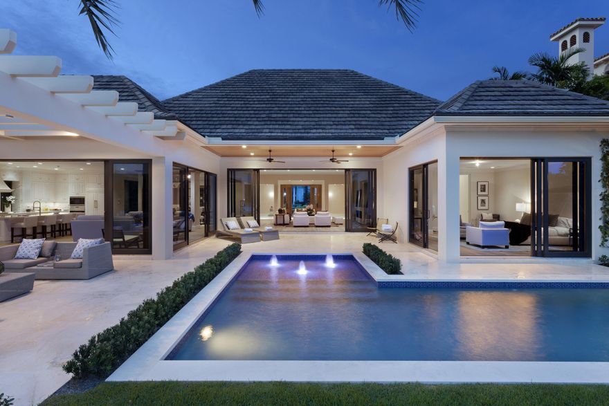 One of the newest deepwater estates in The Sanctuary, Boca Raton’s world-famed yachting enclave, this elegant European-inspired villa is being created by Dan Swanson of Addison Development, a Palm Beach-based master builder with a portfolio of exclusive high-end luxury estates. This serene estate is poised on 94± feet of choice south-facing waterfront, giving protected yacht dockage just off the Intracoastal Waterway, and offers a rare opportunity in The Sanctuary, distinguished as one of the most prestigious gated communities in the entire nation. Understated classicism is refined with perfect proportions and modern luxuries in this thoughtfully designed residence, taking every advantage of its exquisite setting with views of the tranquil waterway or lush gardens from every room.  The comfortably spacious single-level floor-plan totals 6,549Â± square feet with open living areas, three bedrooms, three and a-half baths, and a three-bay garage.  At the quietly grand columned entry, glass-and-ironwork double doors lead through the foyer into the great room, dining room, gourmet kitchen, and morning room.  In an effortless open progression, all flow through walls of retractable glass doors to the waterfront lounge area featuring a pool with sun shelf and a pergola summer kitchen for the ultimate in resort-at-home living and entertaining.  Off the great room is an inviting study.  A powder room is off the foyer.  Opening its doors to the waterfront patio, the luxe master suite features a spa-like bath and wardrobe room.  Two more bedroom suites are privately placed in different wings.

In addition to providing its own road and water patrol services, The Sanctuary offers unsurpassed privacy with a guard-gated entry â€“ newly reconstructed with a stunning, authentically designed Italian Mediterranean-inspired gatehouse, stately fountain, exotic landscaping, and elegant privacy walls.  The Sanctuary's exclusive amenities feature a 20-slip yacht marina in addition to Har-Tru tennis courts and a wooded 27-acre bird/wildlife preserve.  While peaceful and secluded, this prized Boca Raton address is just minutes from the ocean beach, the legendary Boca Raton Resort & Club, Mizner Park's world-class shopping and dining, and Boca Raton's private executive airport.

All proposed plans are approximate in size and dimensions and are subject to change.This information is believed to be accurate but is not guaranteed and may be subject to errors or omissions, and may be changed without notice.

Disclaimer: The information provided herein including but not limited to measurements, square footages, lot sizes, calculations and statistics have been obtained and conveyed from third parties such as the applicable Multiple Listing Service, public records as well as other sources. All information including that produced by the Sellers or Listing Company are subject to errors, omissions or changes without notice and should be independently verified by any prospect for the purchase of a Property.  The Sellers and Listing Company expressly disclaim any warranty or representation regarding all enclosed information.  Prospects' use of any information herein is acknowledgement of this disclaimer and that Prospect shall perform their own due diligence.  Prospects shall not rely on this information when entering into a contract for sale and purchase.  Some affiliations may not be applicable to certain geographic areas. If your property is currently listed, please do not consider this a solicitation.   In the event a Buyer defaults, no commission will be paid to either Broker on the Deposits retained by the Seller. "No Commissions Paid until Title Passes."    Buyer pays title insurance, Florida documentary stamps, and all other closing costs for New Construction and land use. Copyright 2016 Listing Company.  All Rights Reserved.
