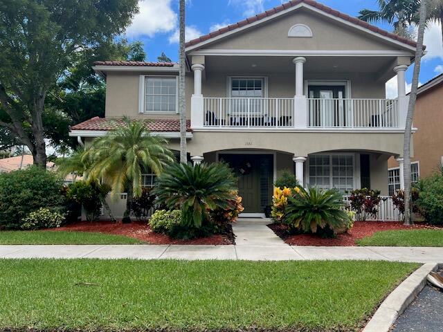 THIS IS A MUST SEE!! Gorgeous home in the secluded and desirable Bexley Park community, a peaceful, beautiful landscaped neighborhood that has a natural trail! A prime location, just a few miles away from the attractive downtown Delray Beach, restaurant, Dr's office and shopping centers. This is a two-story, corner lot, and a fully fenced home, it features 3 bedroom, 2.5 baths, 2 car garages, front covered porch, upstairs covered balcony and a screened back porch. Amazing open floor plan with architectural arches, very spacious, with natural light and connectivity to each room. At the entrance you find a large foyer/ high ceiling, to the left the Office/Den to the right a formal dining room with a door that leads to the kitchen. There is a seamless flow between the living room,