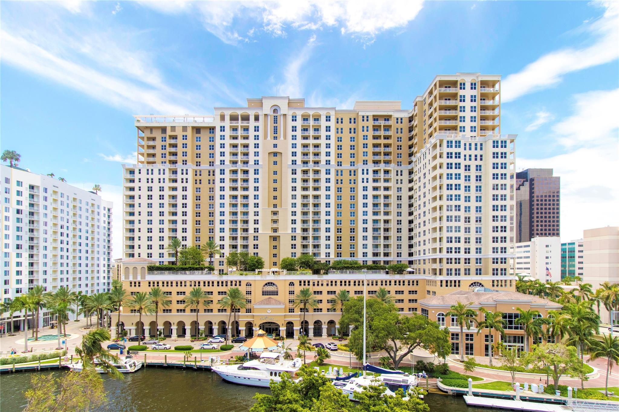 WOW! Waterviews from this pristine Studio right on the River! Bright Sunlit Studio with a terrace made for boat parades! Tile Floor Throughout - continued to the Terrace, updated kitchen with Stainless Appliances, granite countertops and ample cabinet space, Floor to ceiling glass sliders, three closets for storage, upgraded bath with new vanity, glass enclosure and mosaic tiles and Full Size Stackable Washer/Dryer. This unit is all about the VIEW, LOCATION and PRICE! Amenities Include 24 Hr front desk, security, Valet, Roof top Pool, Clubroom, Meditation Garden, BBQ Grills, Hot Tub, Sauna and Steam, Business Center, Fitness Center, Indoor Basketball Court, Spinning Room, Coffee Bar and Racquetball Court. Building has no Assessments, Exterior Just Painted, Great Financials!