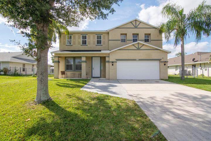 Beautiful 5 bedrooms, 3 full baths +half bath, loft area. Comes with a formal living room, large open kitchen with a breakfast area. Large family room, laundry room, covered patio and a fenced in yard looking over a wide canal. Kitchen with lots of wood cabinets and new granite counter tops and newer upgraded appliances.