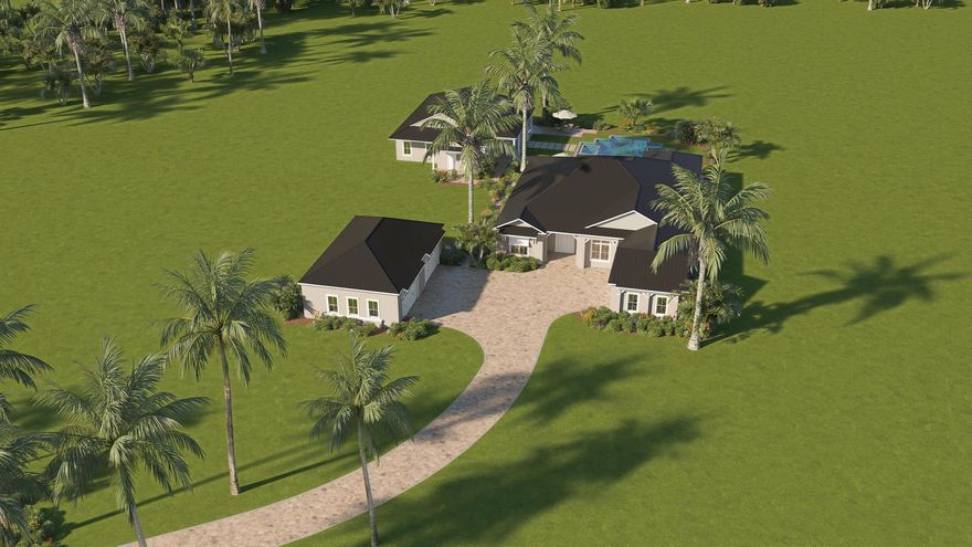 NEW CONSTRUCTION:  Welcome to luxury on a new level in The Retreat section of Bridgewater.  This is a unique opportunity to live on FIVE acres of land backing to a lush preserve. Sprawling main house has 4 bedrooms each with ensuite bathrooms and walk in closets.  Home also boasts an additional powder room, home theater with wet bar and Den space.  The kitchen area is sure to delight with a wine cellar and separate prep kitchen area. Impressive pocketing sliders open to covered lanai overlooking the pool area. Guest house features a Gracious Bedroom and Bath, Cabana bath, Den, Built in Kitchen, laundry room & handy storage area.   Zero Corner Slider doors open to the wrap around porch. Separate 4 car garage building provides ample storage. Opulent Finishes Added Throughout.