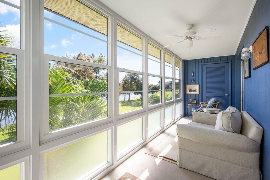 Enhance your lifestyle in Vista Gardens, a highly sought-after, lovely 55+ senior community in beautiful Vero Beach, Florida. This particular 2-bedroom, 2-bath unit is move-in ready, featuring an eastern porch with serene water and golf course views, and the added security of impact windows, a brand new roof, and newer HVAC. As an owner in this well-kept community, which comprises 644 condo units and is primarily owner-occupied, you gain access to an impressive array of amenities. Residents enjoy a heated infinity pool, relaxing hot tub, and an activities building where they can engage in billiards, bingo, cards, ping pong, shuffleboard, and tennis. A dedicated fitness room is also available for your active lifestyle, making this an exceptional home and community package.