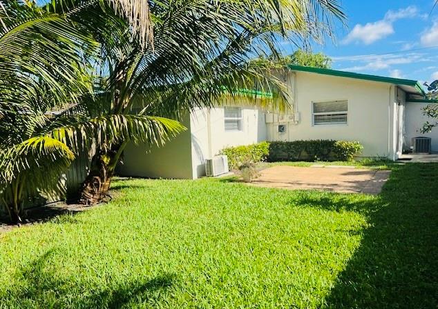 This charming 3 bed, 1 bath apartment offers a bright and open layout with a generously sized master bedroom living and dinning room , a large fenced-in backyard—perfect for outdoor entertaining , storage shed, private laundry room only for this unit, pets considered located just minutes from the beach, 1/2 a block from the highly rated Pompano Beach High School and close to shops, restaurants, and entertainment. No HOA application required, and pest control and sewer services are included in the rent. Don’t miss this rare opportunity for beachside living with extra space and convenience!