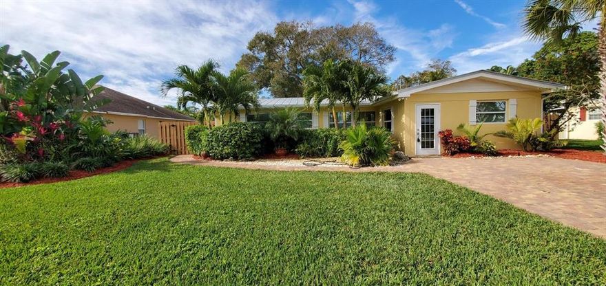 An old Bel-Porte Park's Charm renovated 3/2 home boasts of pavers, crown molding & baseboards, granite counters, newer metal roof, septic & a/c, laundry rm. w/sink, scrnd patio, SS appl. French doors Beautiful 2020 flooring, newer vanities and light fixtures, that flow throughout fenced backyard w/space for a pool a gorgeous landscaped front yard providing great curb appeal! Call today!