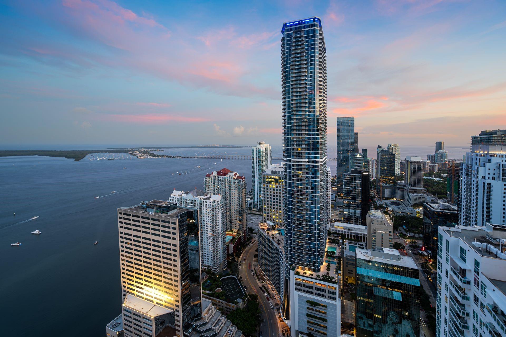 Enjoy Some of the Best Open Bay and City Views in Brickell!!!!
This beautifully updated residence features custom lighting throughout and newer appliances -Located in The Plaza at Brickell - A well-appointed building offering exceptional amenities and services - Prime walkable location—steps to world-class dining, shopping, museums, entertainment venues, and close proximity to Miami Beach, Key Biscayne, Coral Gables, Coconut Grove, and more. Ideal as a primary residence or a luxurious second/third home. Experience the best of Miami living. NOTE: All Recertification Work Completed Without Special Assessment - Call today to schedule your private tour!