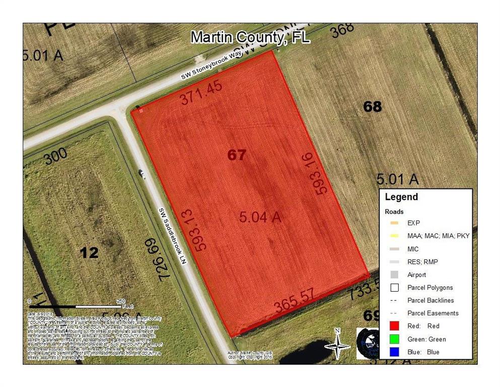 Equestrian attention! Superb location at the corner of 2 quiet streets within the gated equestrian community of Meadow Run at Fox Grove. Just over 5 acres, to build your own personal custom home and bring your horses too! Very important to see the quality of the Estate Homes already built in this wonderful community and also see the manicured grounds of the entire Meadow Run. Please see attached HOA Info, and Arch. Design info, plus aerial. 5+ Acre lot is cleared and ready. Ready for Well and Septic. 3000 sq ft A/C min. home. Three horses per Five acres in rear yard. Location great in Palm City. Away from main road, yet close to Stuart and the beaches, fishing, many golf courses, I95 and the Florida Turnpike. Wonderful A rated Palm City Schools. Low HOA at $100. per month, two 6 acre lakes