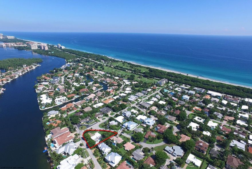 Seaside community location home in the highly desirable Boca Raton Riviera. This charming East Boca home is situated between the Ocean and one block East of the Intracoastal. With a short walk to the beach and ocean this large prime corner lot home is an ideal location to add your style or to build an estate home surrounded by multi-million dollar properties on the Intracoastal. Walking distance to Red Reef Park and Golf Course. If you like to exercise you can enjoy a bike or stroll down A1A or a swim at the beach. You can also wake up every morning and enjoy the sunrise over the horizon. Do not miss out on this opportunity to acquire what this home has to offer. It truly represents what living in a luxury community in east Boca Raton is all about.