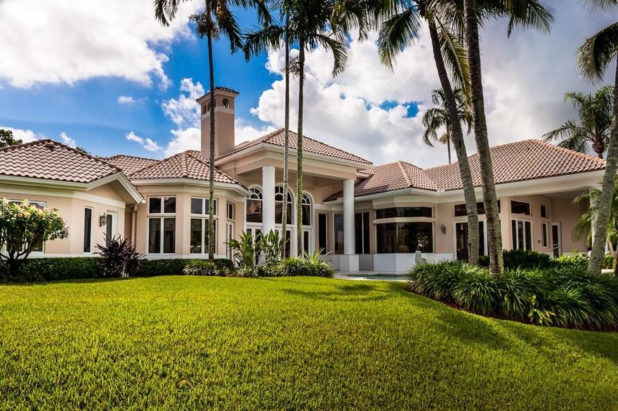 Located on arguably the best street in Frenchman's Creek, this unique estate home sits on more than one-half acre of land with 127 lineal feet of frontage on deep water with a 60 foot wide dock and easy access to the Intracoastal Waterway and Atlantic Ocean.

7,003 SF of air conditioned space with six bedrooms, eight full baths, two half baths, library, media room, exercise room with sauna, 34kw generator, and three car garage, this signature property presents the finest in luxury living in the northern Palm Beaches.

Situated in northern Palm Beach County, Florida on 720 acres with 606 residents, Frenchman's Creek is one of the finest luxury communities in the area that boasts 36 holes of championship golf, a 90,000 SF clubhouse, 16 Har-Tru tennis courts including lighted and stadium courts, a state-of-the-art 24,000 SF fitness center with spa, resort style community pool and lap pool, and best yet, a private oceanfront Beach Club.