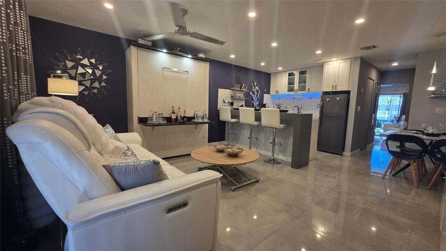 ABsolutely gorgeous 1 bedroom 1 bath in a veyr beautiful and secure complex in North Miami. This unit has been totally remodeled and is ready for it's new owner. You will not find a nicer unit at this price. Open concept kitchen, beautiful murphy bed for your guests, totally upgraded bathroom. One look and you will be sold . Call listing agent for your own personal visit now.