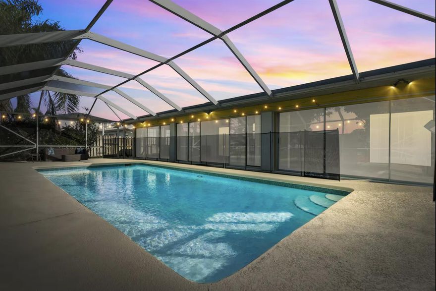 This is a 6 month max rental - Month to month unit. Seasonal rental. Welcome to Sunshine Retreat, awaterfront Port St. Lucie escape! This 3-bed home features a heated saltwater pool, private river dock, & spacious backyard perfect for family getaways or fishing weekends.Bring your boat or simply enjoy coffee by the water. Inside, you'll find a kitchen, comfortable bedrooms, & fast Wi-Fi. Located near Tradition, beaches, & local dining, minutes from everything!Experience why guests call Sunshine Retreat their ''favorite Florida getaway.''The spaceIndulge in the epitome of comfort and style at our breathtaking 3-bedroom, 2-bathroom Airbnb retreat. The spacious and tastefully decorated living area sets the stage for relaxation, offering a welcoming haven for you and your gues