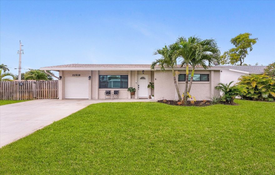 Beautifully renovated and move-in ready, this spacious 3-bedroom, 3-bath home offers nearly 1,900 sq ft under air on an oversized 8,116 sq ft corner lot in Twin Lakes of Sunrise Golf Village with no HOA and no restrictions. Expanded in 2025 with a substantial 967 sq ft addition, this redesigned split floorplan features a luxurious oversized primary suite, full-size laundry room, modern wood-look porcelain tile floors throughout, luxury renovated bathrooms, fully updated interior, and flexible layout with potential to convert into a 4-bedroom. Major upgrades include a 2025 roof, hurricane impact windows and French door (2025), main A/C (2022), mini split (2025), and water heater (2019). Large fenced backyard with room for a pool, plus 1-car garage. Located in an established residential neighborhood known for convenience and commuter flexibility, this meticulously maintained home combines space, style, and freedom without HOA restrictions. The expansive corner lot provides exceptional outdoor potential for entertaining, pets, or future customization. Twin Lakes of Sunrise Golf Village offers one of Sunrise's best opportunities for buyers seeking modern upgrades, larger lot sizes, and easy access to everything South Florida has to offer.