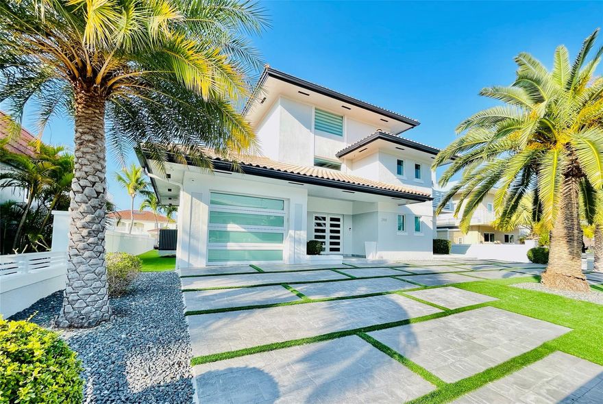 PERFECT HOME-PERFECT LOCATION in the prestigious neighborhood of Port Largo. Completely remodeled 3 story residence has 75Ft of waterfront with direct ocean access. Enjoy the views and outdoor living from the various terraces and balconies. The kitchen with custom build Italian cabinetry, quartz counter tops, SS appliances, next to the glass wine cellar complement this great room. The glass railing in stairways lead to the rest of the house. This 4 BRM|5 Bath with outdoor kitchen & pool is ideal for a relaxed family living and glamorous entertaining. The private and sizable master on the 3rd floor will satisfy the most demanding owner. The interior elevator services all 3 levels. A boater’s paradise with deep water dock, boat lift (15,000 lbs), 2 davits and fish cleaning stations.