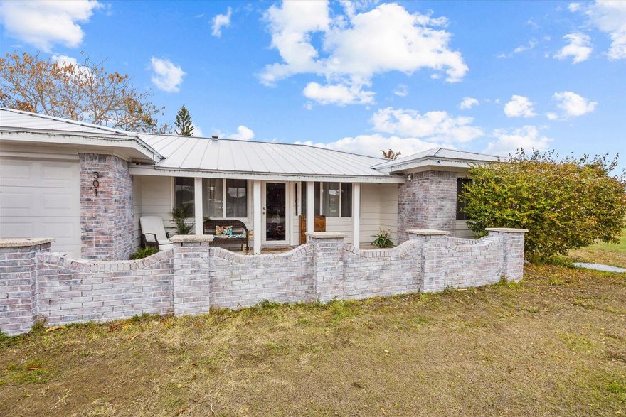 Beautiful all renovated 4-bedroom home on oversized corner lot with a pool.
Enjoy a brand-new standing seam metal roof (2025), energy efficient impact-resistant doors and windows, all new appliances (2024). The home has been painted inside and out in 2025. The home has waterproof vinyl flooring flowing through out with both bathrooms tastefully renovated. The kitchen is fully updated with a massive 10foot island with custom waterfall edge.
Move-in ready and designed for comfortable living!