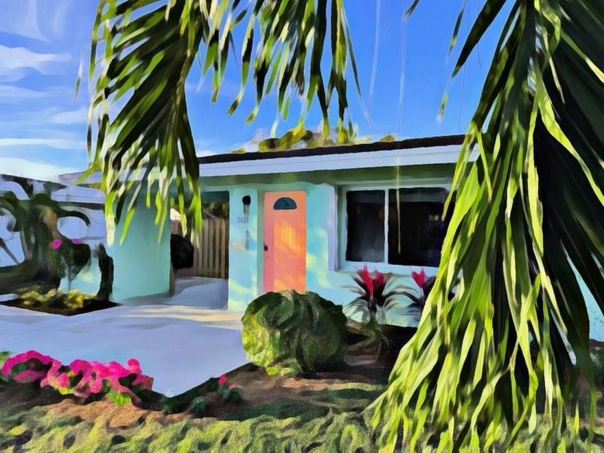 We invite you to discover our adorable house, a midcentury modern homestay perfect for beach lovers, boating enthusiasts and golfers! "Chez Jasmin" offers a retro vibe with all the comforts of a modern home, just 5 min from south Florida's most beautiful beaches! The house has two spacious bedrooms, a newly renovated bathroom, a large screened-in patio that doubles as a play room, & a modern well-equipped chef's kitchen. Enjoy our lush backyard with outdoor eating, BBQ, & 4-person hot tub! Our home is in a beautiful neighborhood just steps from the Intracoastal, boat launch, waterfront park, and marina. We are a short walk or drive from Pompano's beautiful golf course and olympic-sized aquatic center!
Driving Directions: