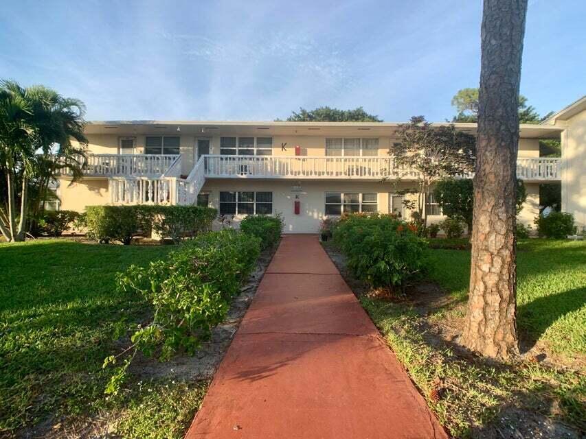 This fully furnished, first floor condo will not disappoint! It has modern and tasteful furniture, an updated open kitchen, tile flooring, updated bathrooms -- everything you need to just move in and enjoy. Coventry K is a well-run and clean building with a patio area where you can meet with your neighbors to chat, eat, listen to music or enjoy the garden. (Non-smoking building). The 55+ community Century Village offers a myriad of amenities to enjoy, from movies to various classes, to a gym and courtesy bus. The state of the art Clubhouse has something to offer everyone! Don't miss this opportunity to see this little gem of a condo!