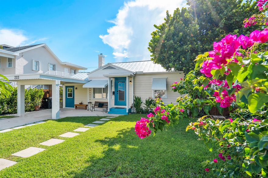 Step into this Charming 2/2 Home in the Heart of Lake Worth's Historic District. Enjoy breathtaking Intracoastal water views right from your backyard--perfect for morning coffee or evening relaxation. Inside, you'll find spacious living areas ideal for entertaining family and friends, along with unique architectural details that capture the history and warmth of Lake Worth. The home offers two generous bedrooms and two full baths, combining classic style with modern comfort. Featuring new plumbing, new electrical, and a new metal roof (2021) -- giving you peace of mind with all the classic charm intact.Located just minutes from the beach, downtown Lake Worth, and vibrant local dining, this home offers the best of Old Florida charm and coastal living. Home is a MUST SEE!