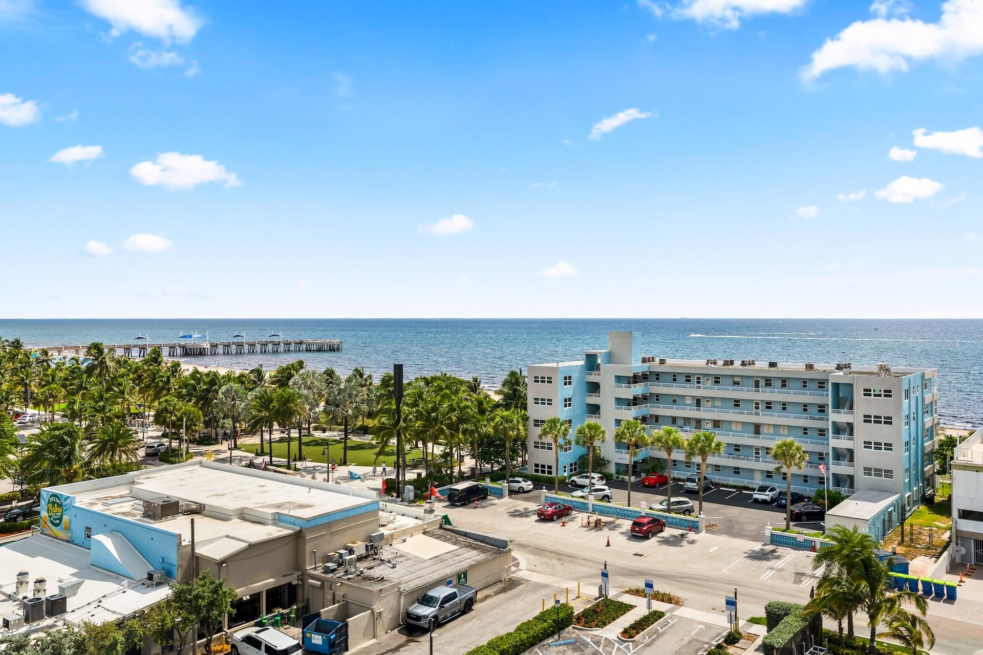 The condo you have been waiting for! This oceanfront 1 bedroom 1 bath needs nothing, being sold turnkey. Fabulous unobstructed view looking north along Pompano Beach, beautifully decorated, impact window and door, newer A/C and water heater. Stainless appliances, quartz counters, walk-in closet, updated bath, tiled throughout. Beachfront recreation center with 2 pools, 2 gyms, bbq grills and picnic tables on the beach, bar, billiard room and so much more. Great location, walk to shopping, dining, tiki bar, fishing pier and all that Pompano Beach has to offer. Concrete restoration work expected to be completed next year, buy before prices increase.