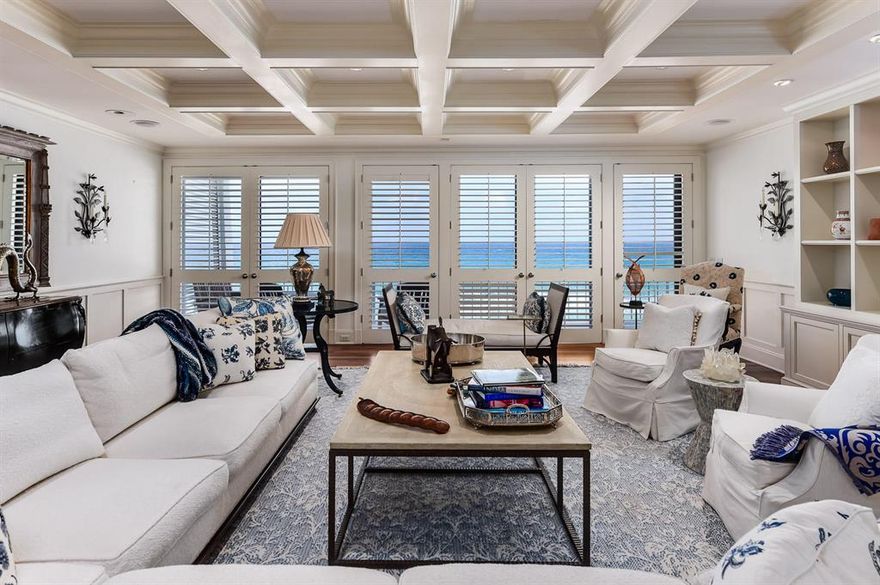 Absolute perfection. Looks like something out of Architectural Digest. 4BR/4.5BA south east corner top floor direct oceanfront residence. With 3,711 square feet under air, this beautifully designed condo lives like an oceanfront house. Every room has an ocean view. Top notch finishes, no detail overlooked. Cabana included in sale. Two small pets permitted.  SQUARE FOOTAGE PER FLOORPLAN DRAFTSMAN.