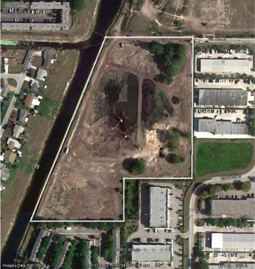 10 Acres of "LI" industrial land in Lake Worth. May build to suit or divide property. Perfect for industrial park, manufacturing, outside storage. Utilities available on north and south sides of property. Access is from 7th Avenue North. Less than a mile west of I-95 and minutes to the Florida Turnpike, this property is positioned for ease of access. See attachments for conceptual site plan and more. Available for sale or lease. Outside storage is permissible. May hold paper with substantial down payment. There are no wetlands here! All obligation has been completed with wetland mitigation thru the Army Corps of Engineers. Fully developable parcel. Make your plans and develop your personal building or create your industrial warehouse portfolio.