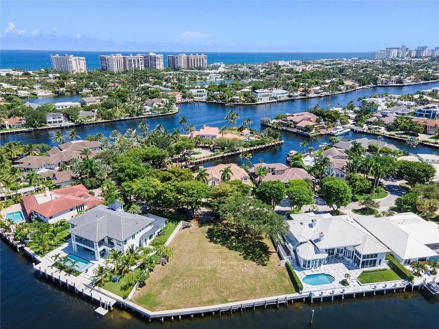 Exclusive Bay Colony Gated Community! Only Lot Available! 151' of deep water with ocean access. No fixed bridges.Single Family Residential. Build your dream home with wide water views. Located just one mile from Pine Crest School.