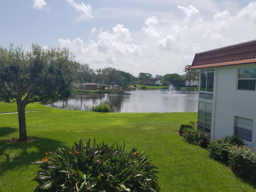 Hidden gem in a lovely neighborhood!  You'll enjoy water views from this 1/1 condo which is just steps away from the community clubhouse, swimming pool, library and more!  Walk to major shopping, and the beach is only 15 minutes away.  SOLD AS-IS.