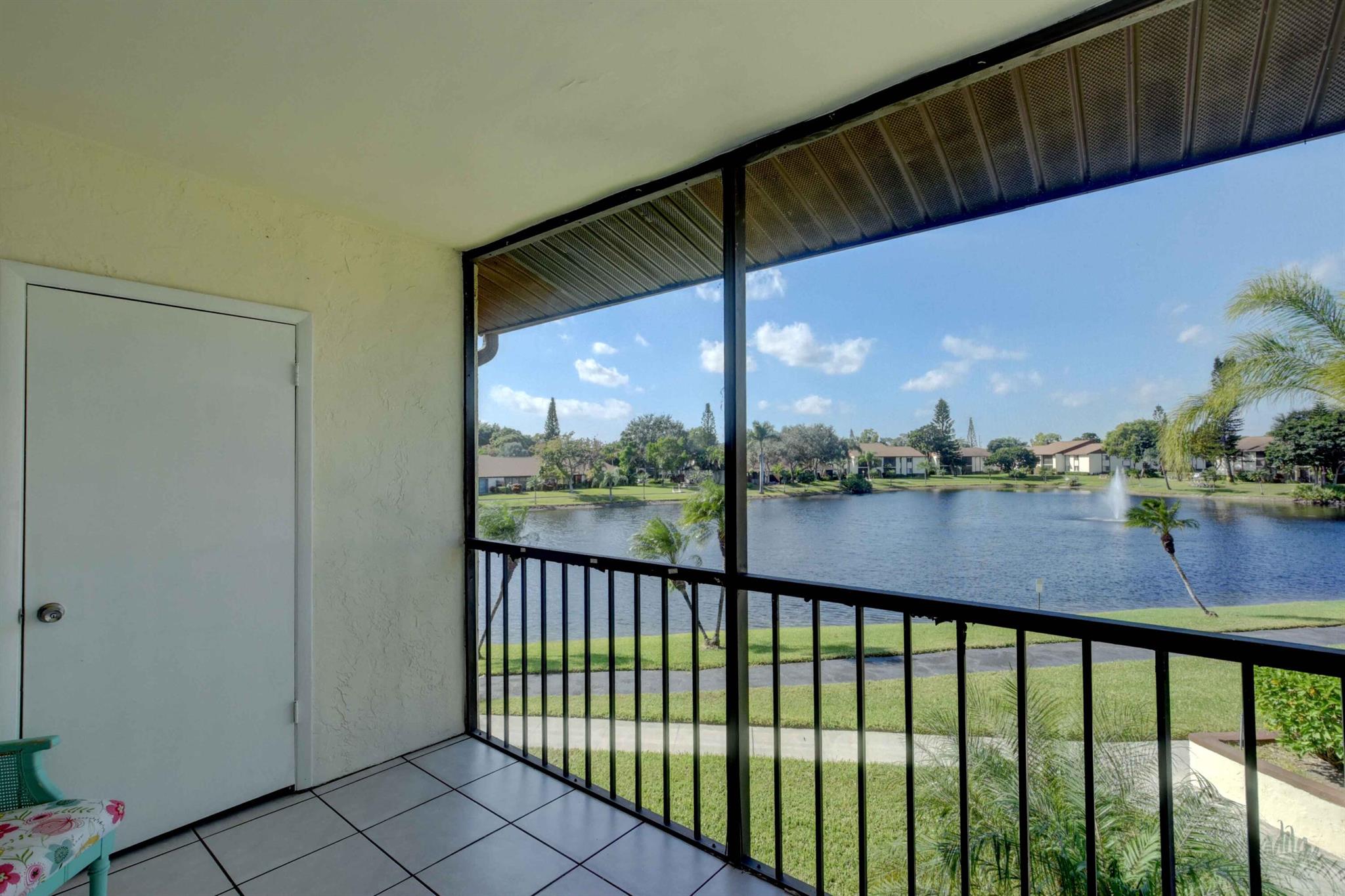 Charming unit overlooking the lake, close to the Club House, the pool and the entrance to the gated community. This 2 bedroom, 1 bathroom is currently rented until April 30th, 2026. The Pine Ridge Community is close to I-95 and Turnpike.