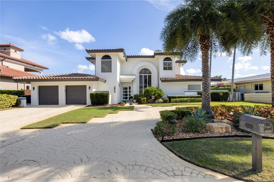 Newly Re-Imagined Deepwater Estate located in the sought-after enclave of Lighthouse Point. This newly remodeled estate reveals 4-beds & 4-full baths with 3,359+/- Living Square Feet. Transcend through chic, modern light-filled interiors comprised of a first level master suite, family room with soaring ceilings. Gourmet island kitchen with quartz counters and luxe Subzero/Wolf Appliances. Second level living includes a VIP suite with an en-suite bath and 2 bedrooms that both share a luxe bathroom. Amenities include a 2-bay garage, new roof, new A/C, propane gas, & impact windows/doors. Enjoy outdoor living at the resort-style heated saltwater pool w/spill-over spa, summer kitchen, and spacious patio. Full-service yacht dock with a 16,000 lbs+/- boat lift, just minutes to ocean access.