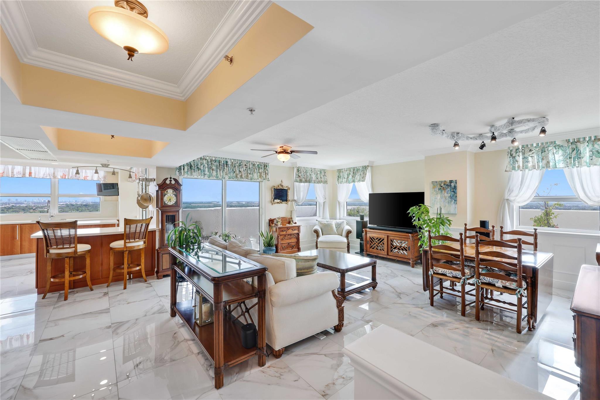 Best Priced 3-Bedroom In Downtown FTL & The Only 3BD/2.5BA With A 640 Sq Ft Wraparound Terrace Plus Two Additional Balconies—Ideal For Entertaining With Panoramic Water Views And Breathtaking Sunsets. Includes TWO Parking Spaces—A Rare Luxury. Elevated On The 19th Floor With River Views From Nearly Every Room, Porcelain Flooring, Custom Wood Trim, And A Windowed Kitchen To Watch The Yachts Go By. Upgraded With WiFi-Enabled Appliances, New W/D, And A Renovated Spa-Inspired Primary Bath. Boat Slip Available For Purchase Or Lease To Unit Owners Only (Up To 42Ft). Resort-Style Amenities, No Assessments, Strong Financials, And A Prime Riverwalk Location Near The Broward Center & Las Olas. Close Proximity to All Major Roadways & FTL Airport!