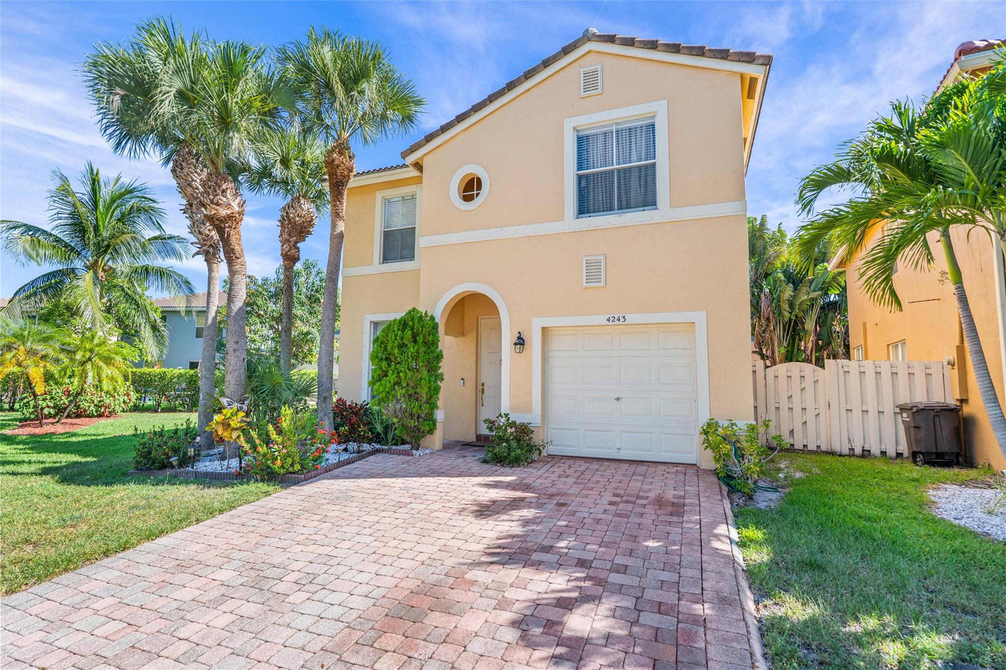 Welcome to a beautifully maintained 3-bedroom, 2.5-bath home in the highly sought-after gated community of Lakes of Laguna. Built in 2003, this spacious two-story residence offers 1,674 sq ft of comfortable living space on a 2,874 sq ft lot. A versatile first-floor bedroom with a full bath is ideal for guests, multigenerational living, or use as a private home office. Upstairs, you'll find the generously sized primary suite with an en-suite bath, a secondary bedroom, and a laundry area for added convenience. Enjoy outdoor living in your private fenced backyard. Community amenities include a resort-style pool, tennis and basketball courts, a playground, and 24/7 security. Centrally located near I-95, shopping, dining, downtown, and top-rated schools—this home truly has it all.
